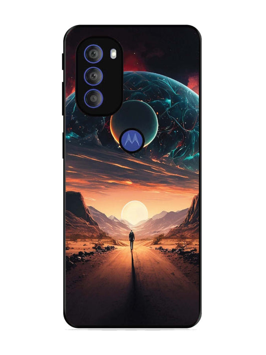 Motorola Moto G71 5G Sunset with space scene