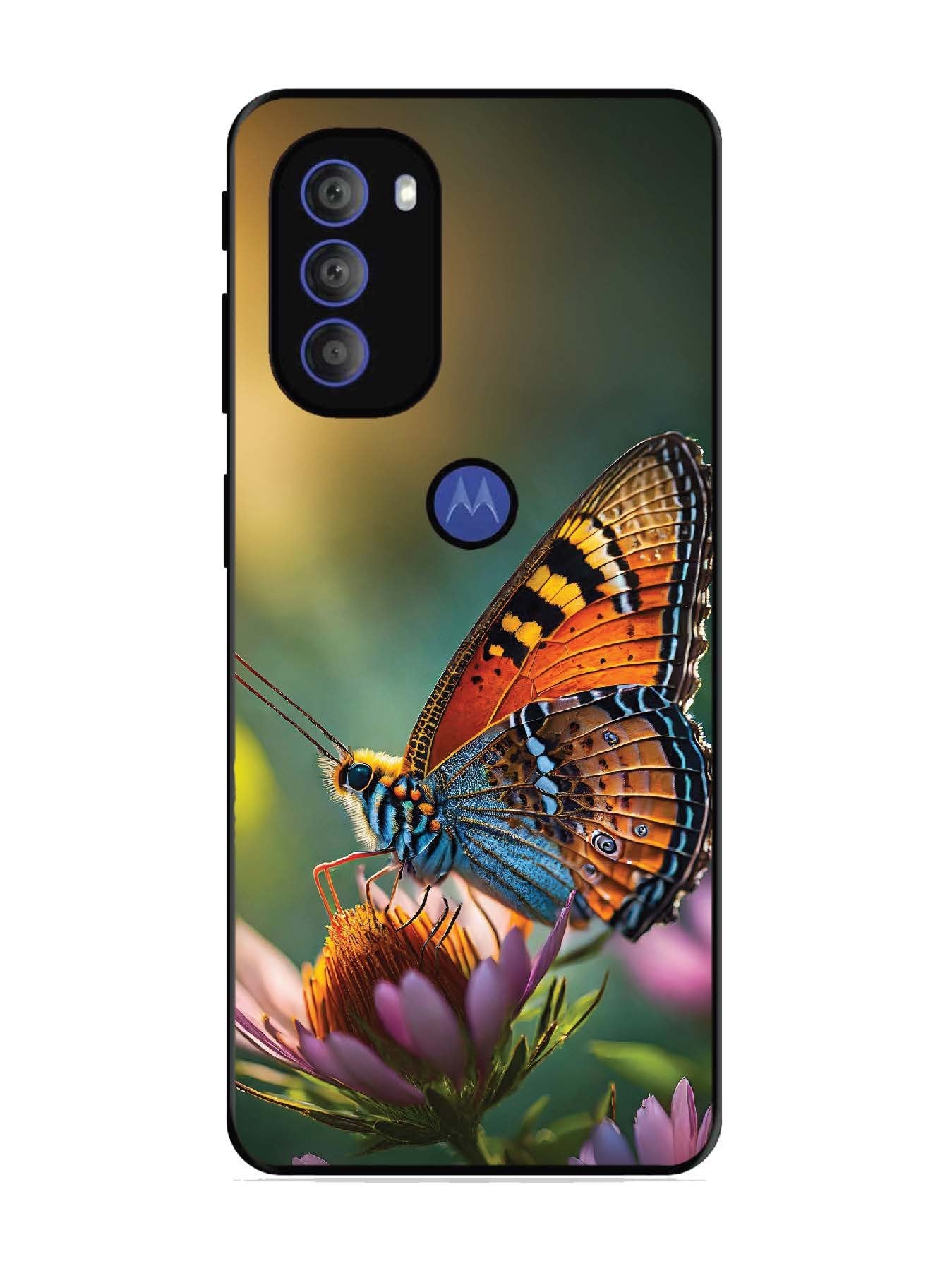Motorola Moto G71 5G Golden Hour Monarch Butterfly