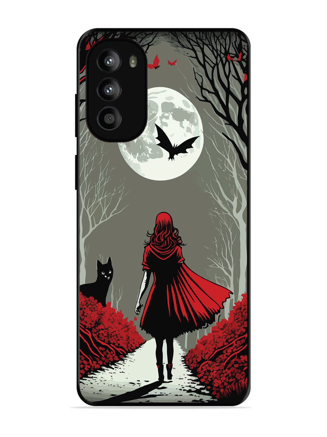 Motorola Moto G82 Scarlet Girl in Red Forest