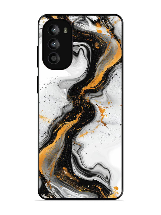 Motorola Moto G82 Black And Golden Marble Essence