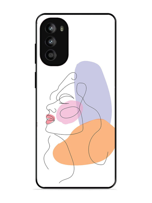 Motorola Moto G82 Line Art Girl Face