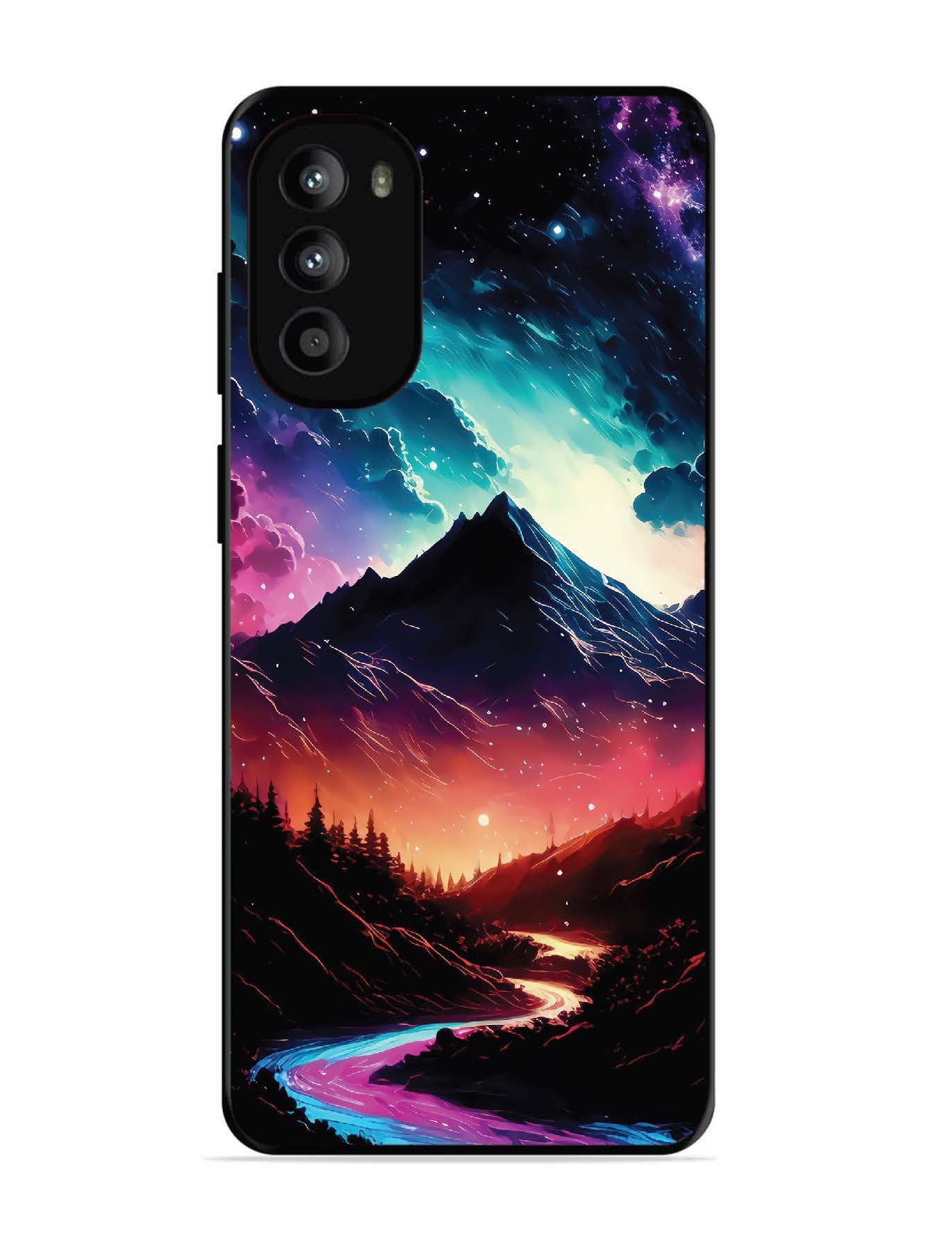Motorola Moto G82 mountain-valley-Colorful-cloud-at-night