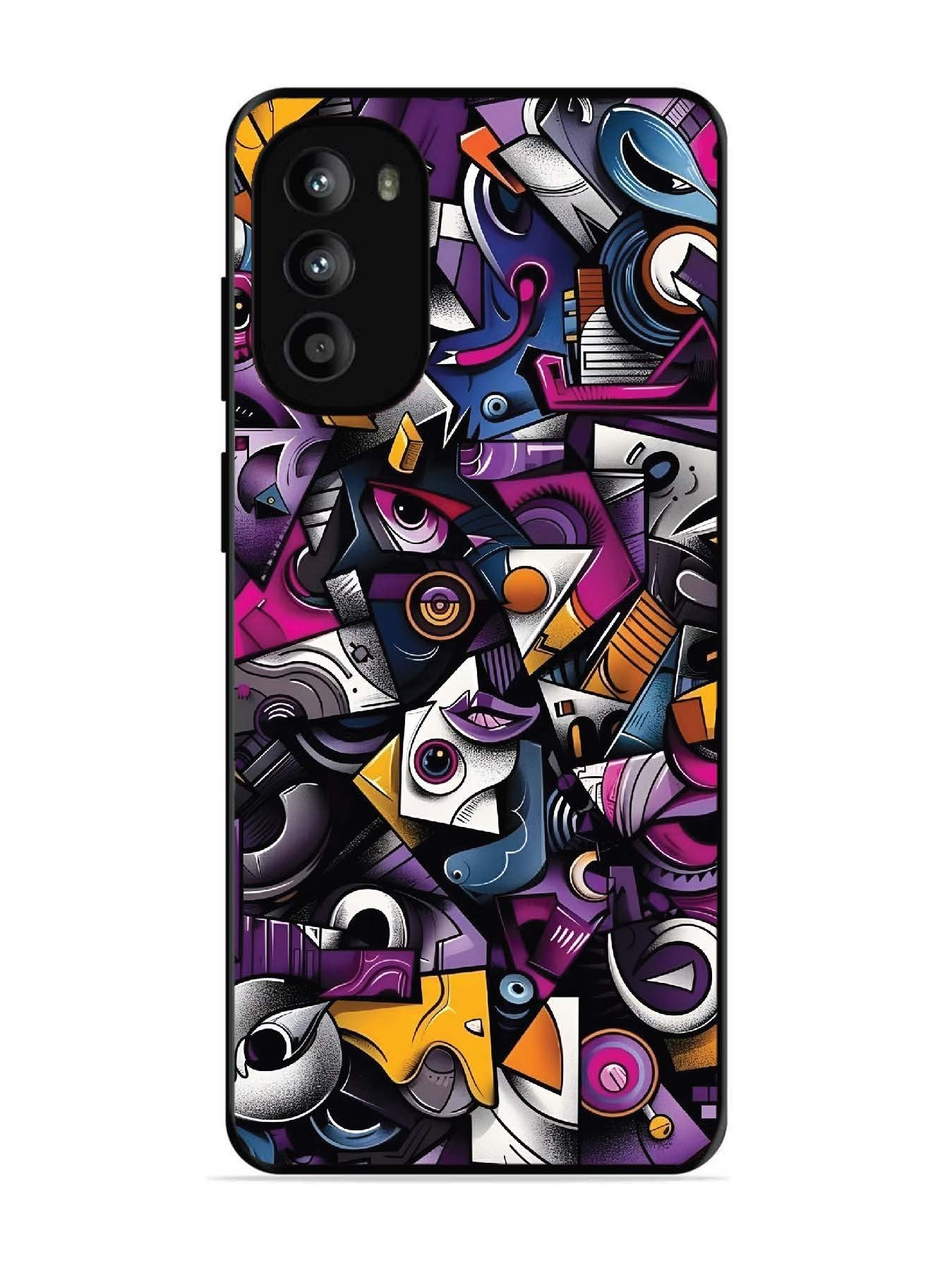 Motorola Moto G82 Abstract Geometric Graffiti Chaos