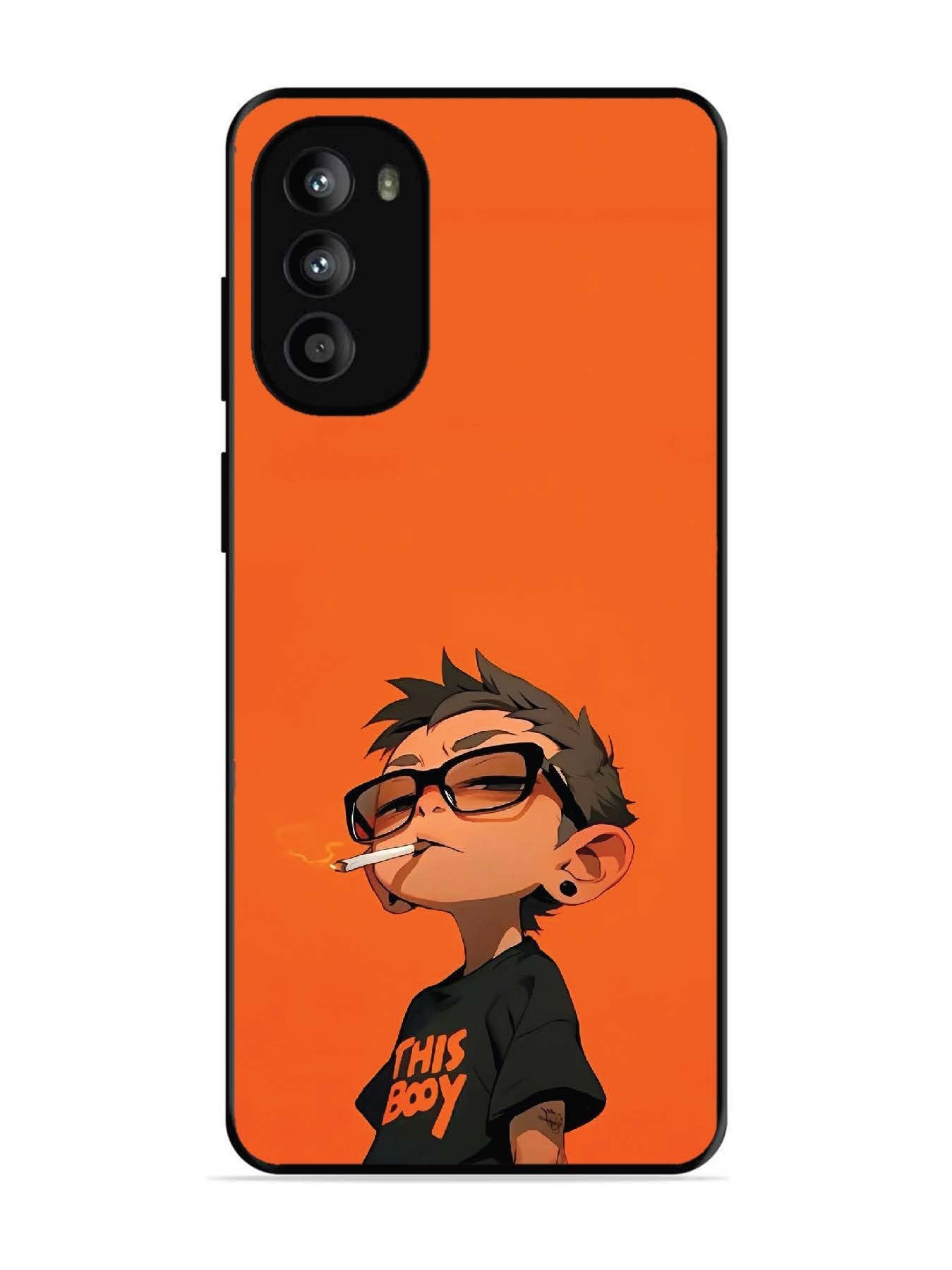 Motorola Moto G82 Vibrant Orange Attitude Cartoon