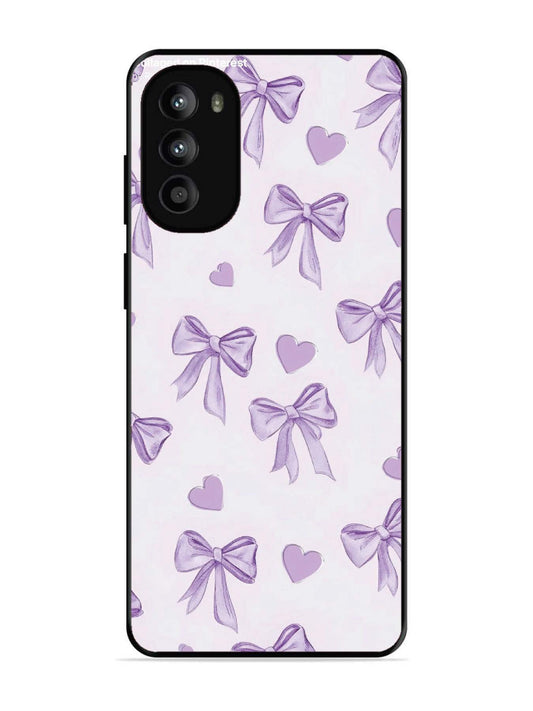 Motorola Moto G82 Bow Tie, Purple Hair Band