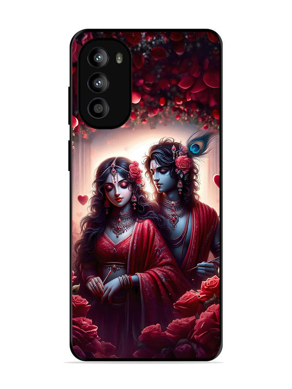 Motorola Moto G82 | 2D Metal | Couples in Red theme like Radha Krishna | MO-G82-458