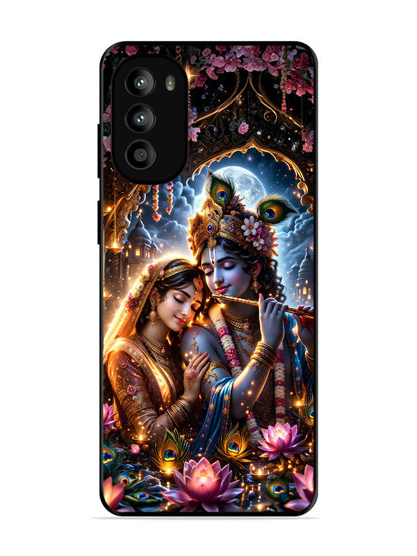 Motorola Moto G82 | 2D Metal | Radha Krishna Enjoying Flute 2 | MO-G82-461