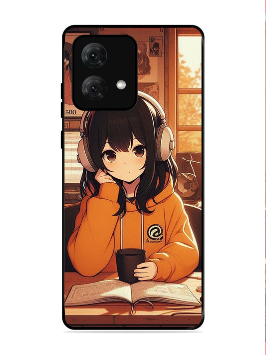 Motorola Moto G84 Cute Girl listening Music