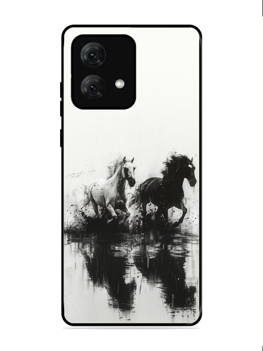 Motorola Moto G84 Black & White Horse