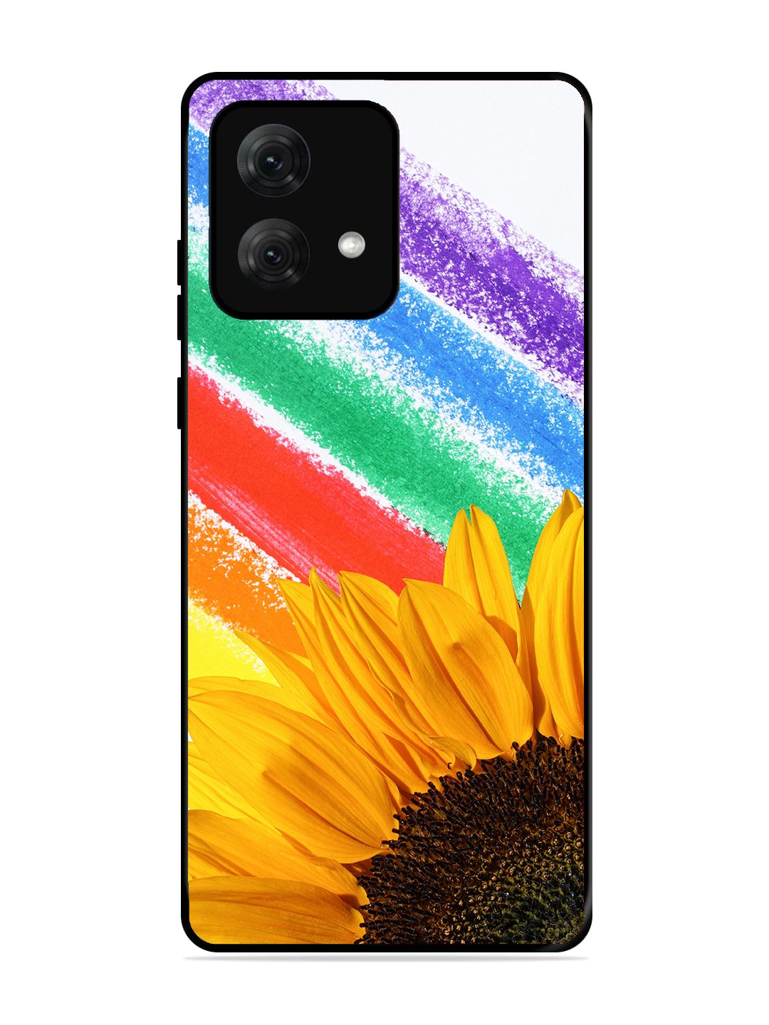 Motorola Moto G84 Sunflower on Colourful Lines