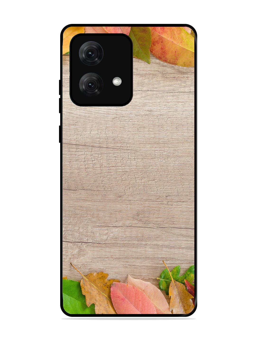 Motorola Moto G84 Autumn Leafs On Wooden Table