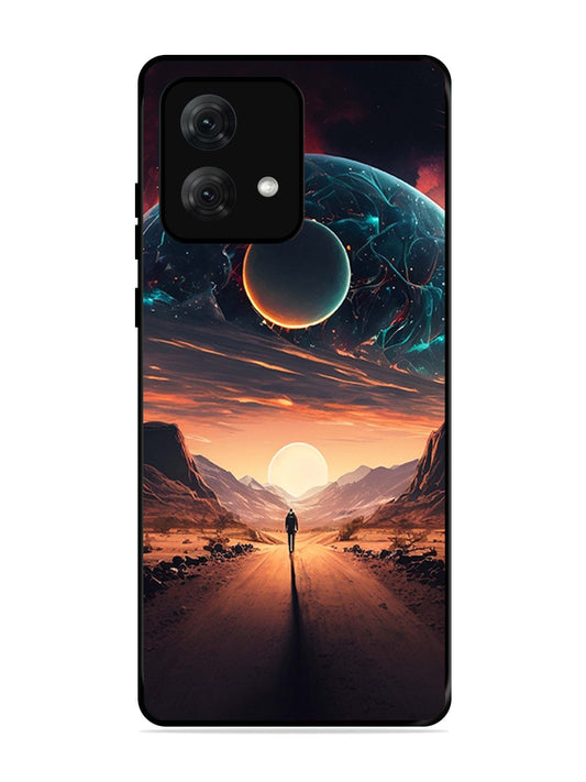 Motorola Moto G84 Sunset with space scene