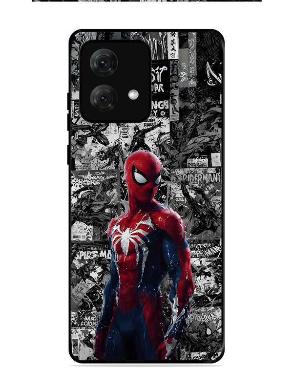 Motorola Moto G84 Spiderman Highlighted on News Paper