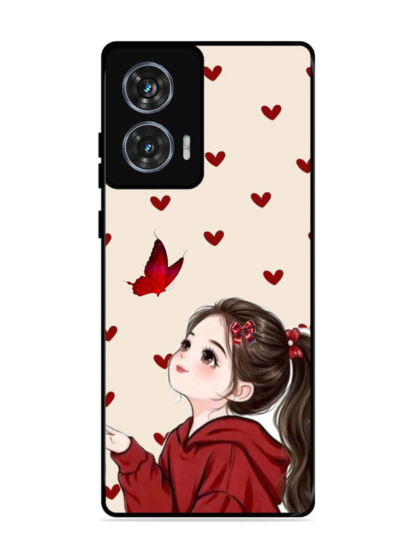 Motorola Moto G85 Beautiful girl with red butterfly