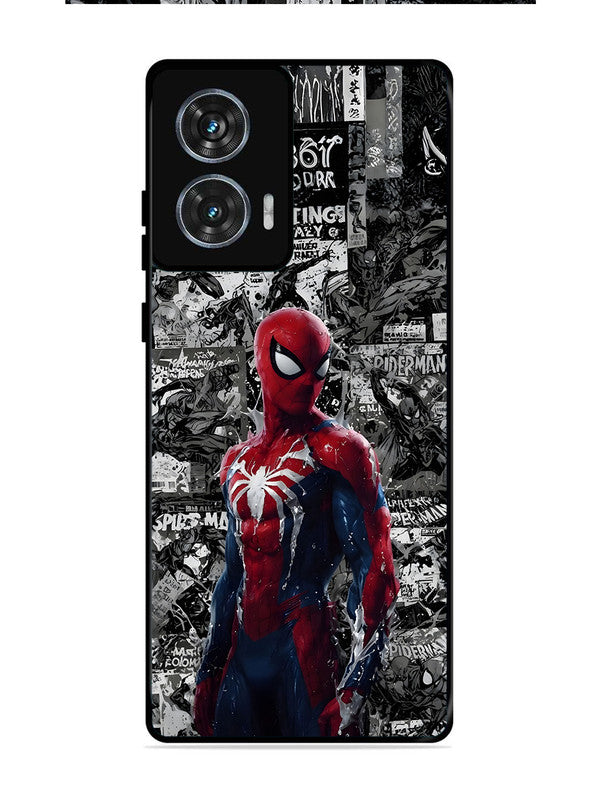 Motorola Moto G85 Spiderman Highlighted on News Paper
