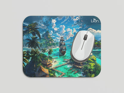 Pirate Ship Island Mousepad