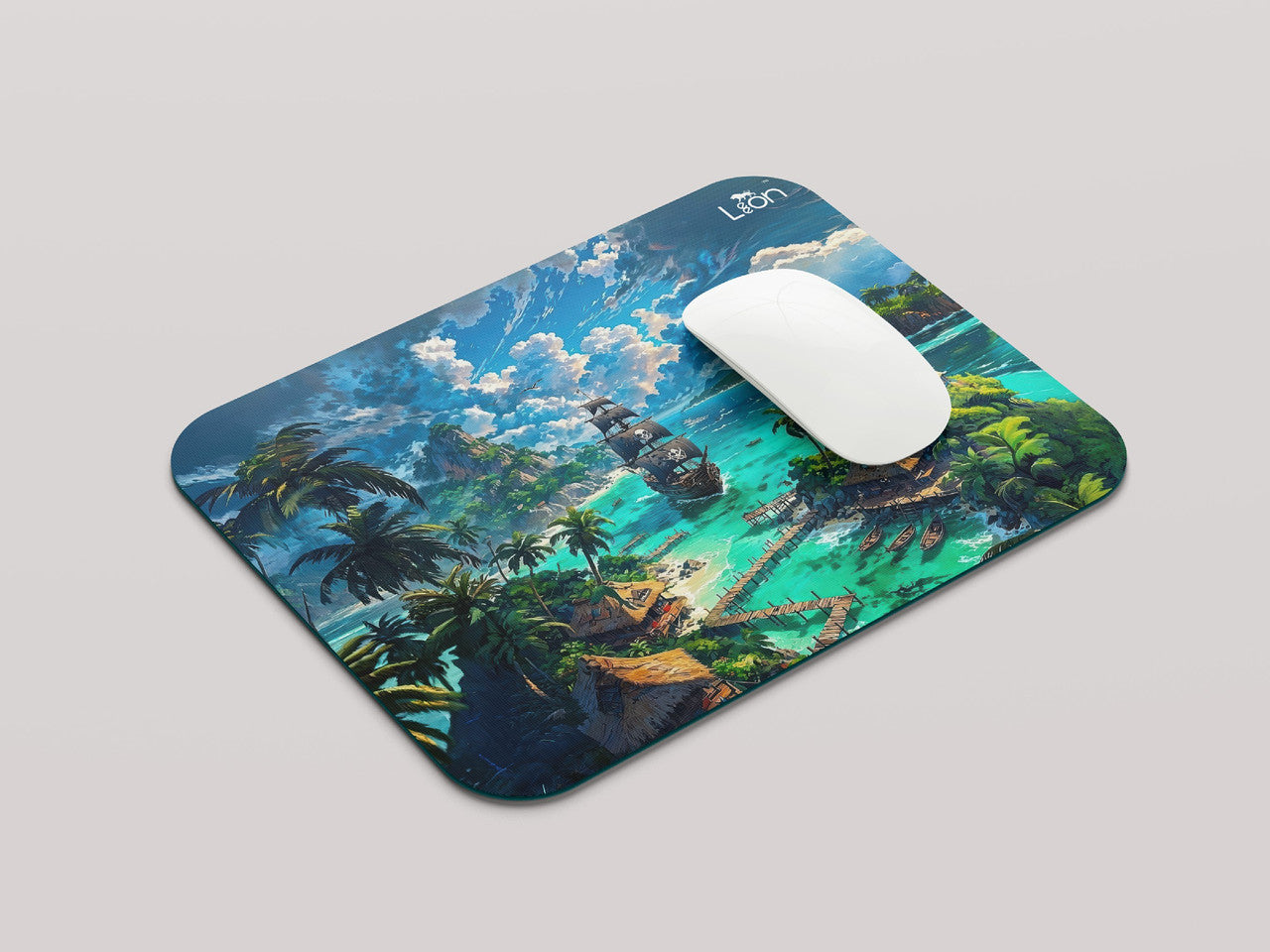 Pirate Ship Island Mousepad