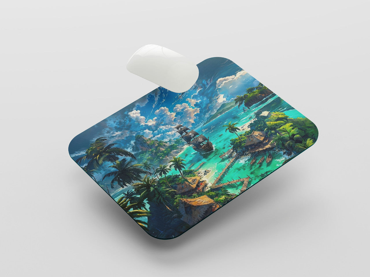 Pirate Ship Island Mousepad