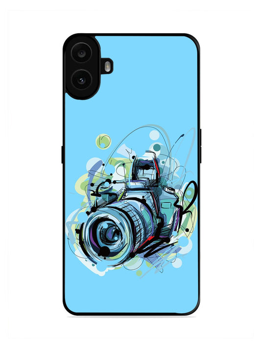 Nothing CMF Phone 1 Camera Blue Background