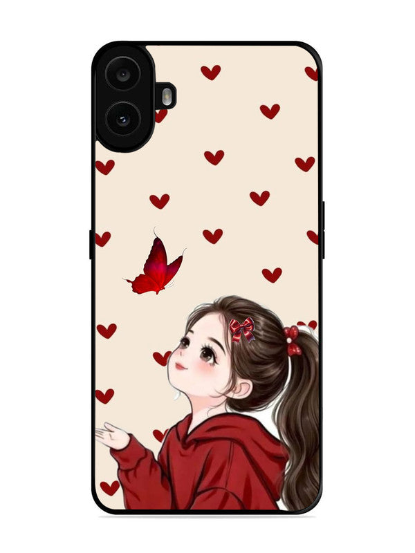 Nothing CMF Phone 1 Beautiful girl with red butterfly