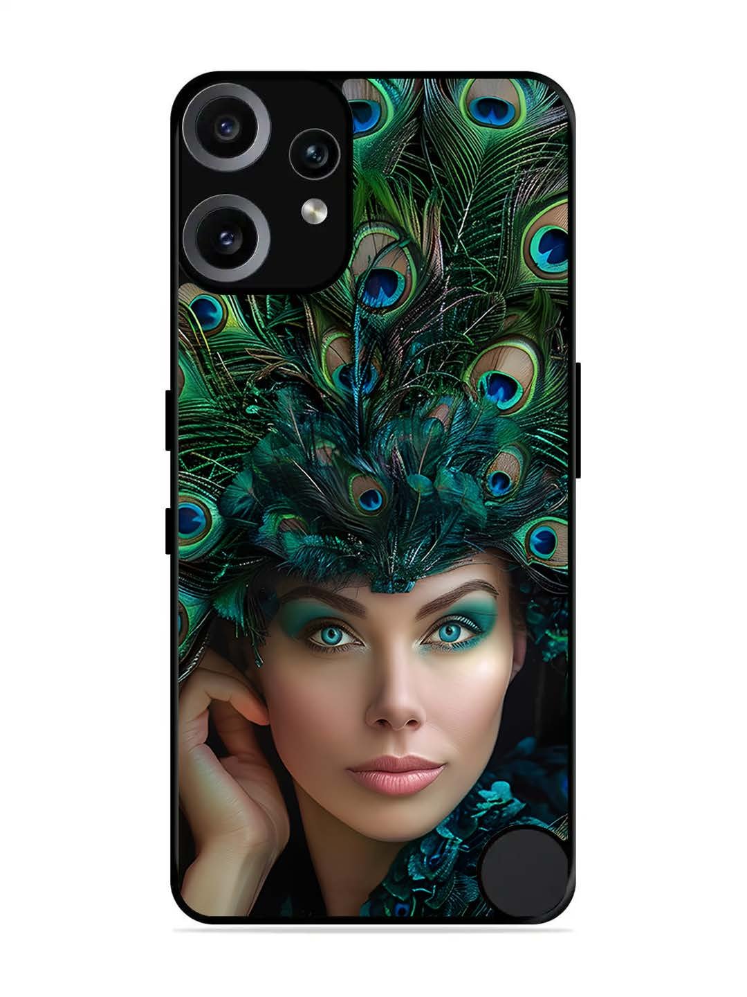 Nothing CMF Phone 2 Pro Girl with peacock feather Crown