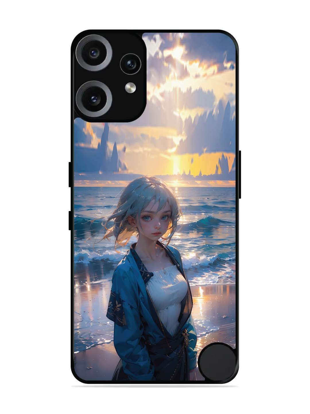 Nothing CMF Phone 2 Pro Anime Girl Beach Ocean Waves