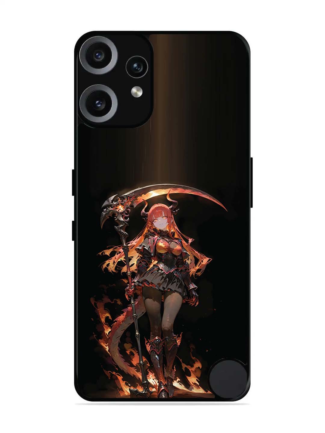 Nothing CMF Phone 2 Pro anime-girl-sycthe-red-hair-horn