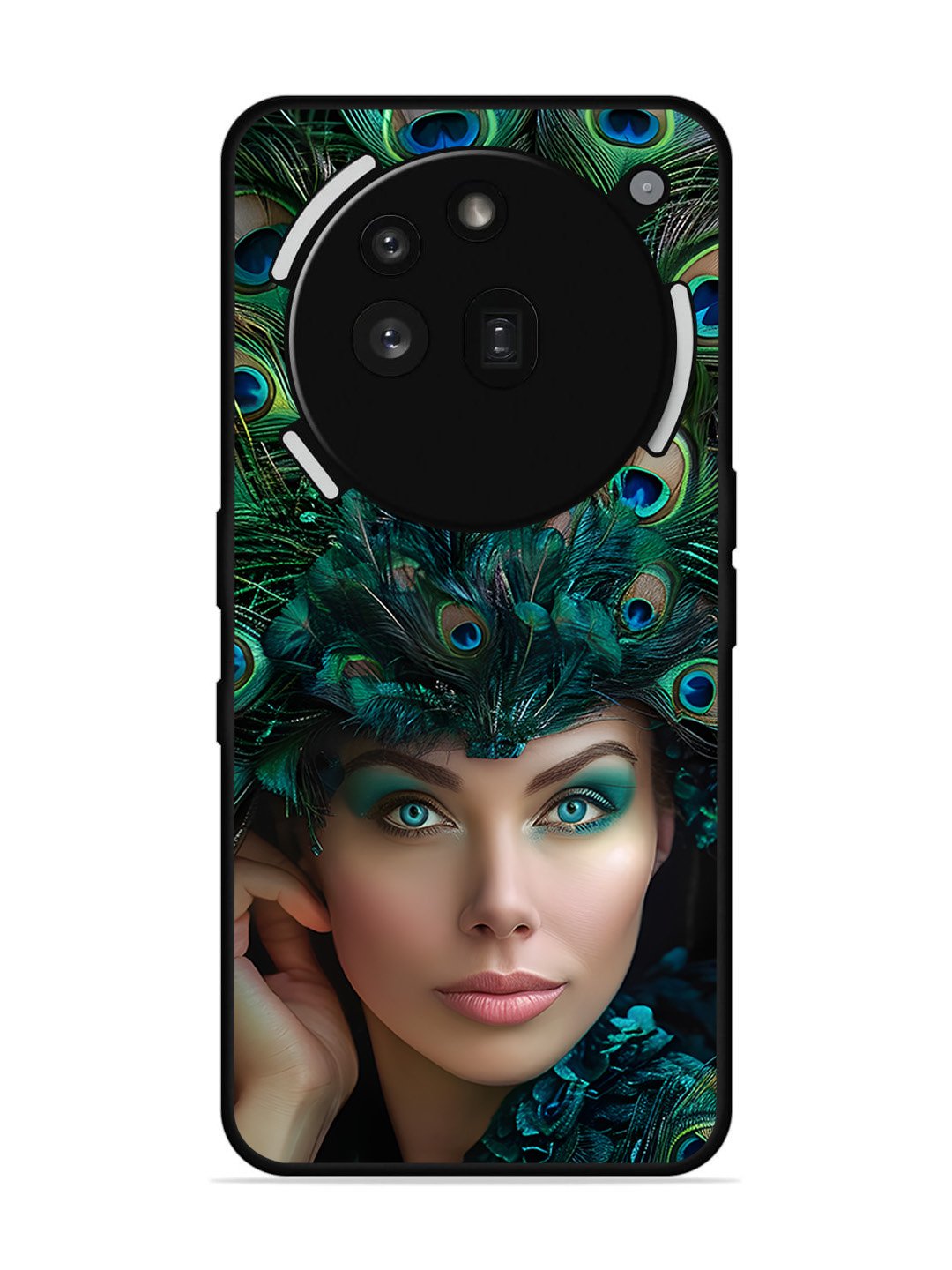 Nothing Phone 3a Pro 5G Girl with peacock feather Crown