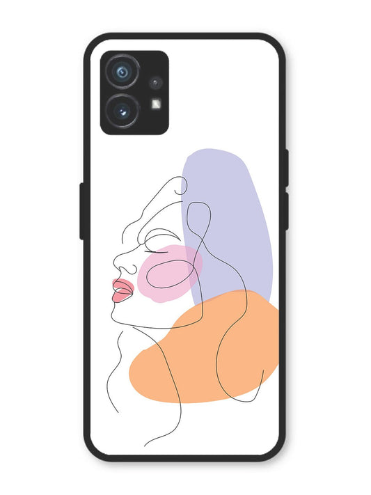 Nothing Phone 1 Line Art Girl Face