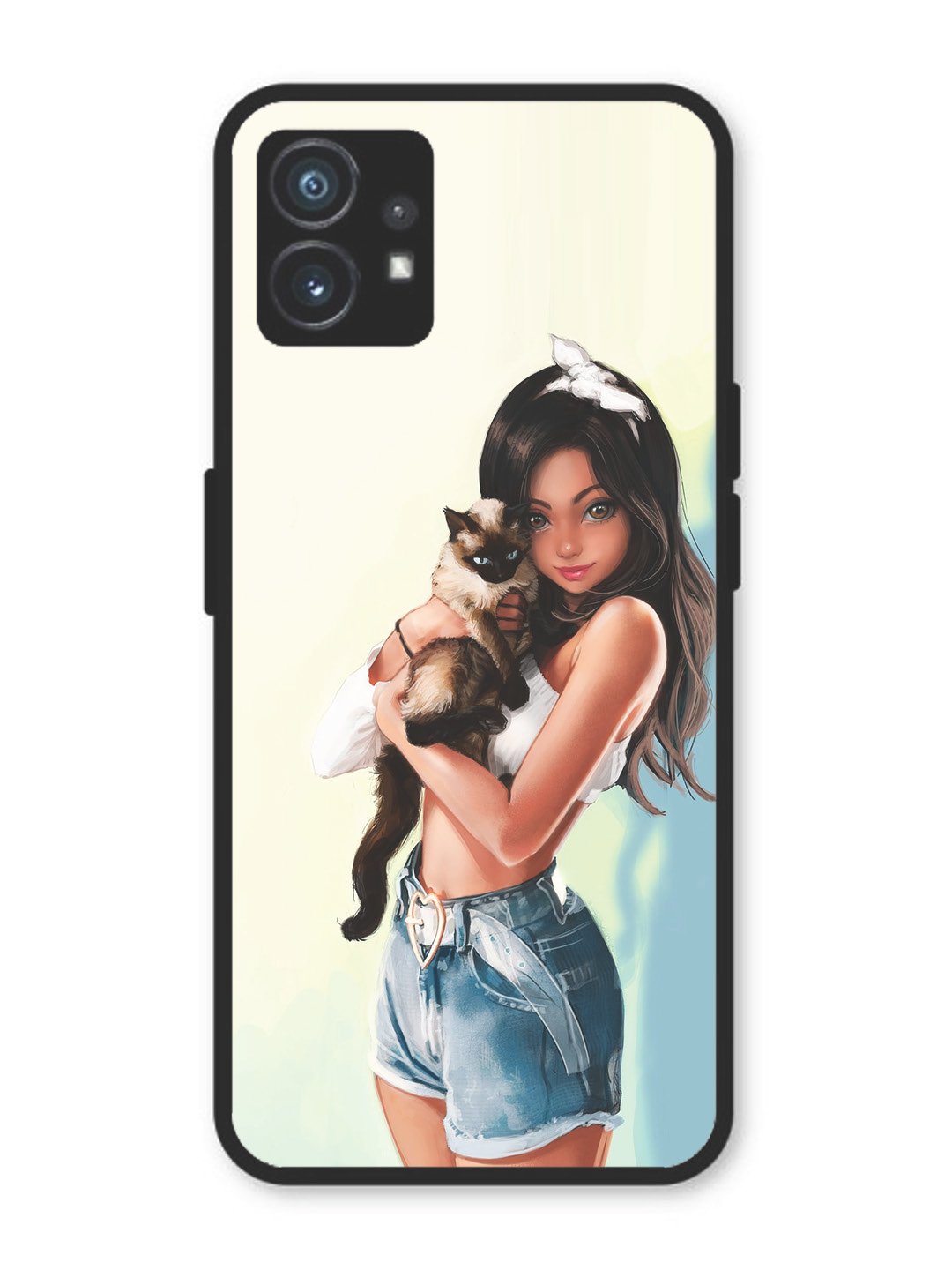 Nothing Phone 1 Cute Girl with Cat