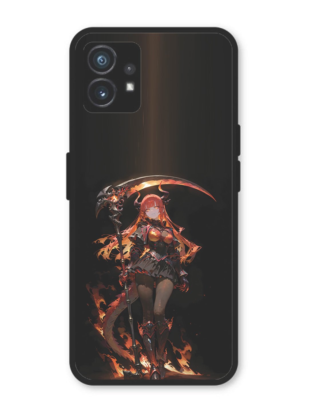 Nothing Phone 1 anime-girl-sycthe-red-hair-horn