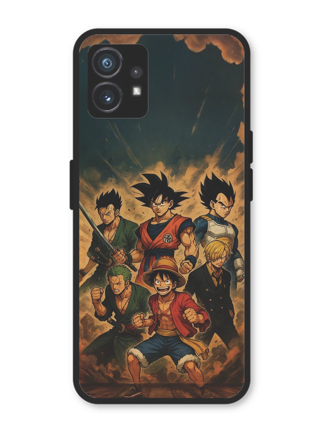 Nothing Phone 1 OnePiece n Dragon Ball Z in one team