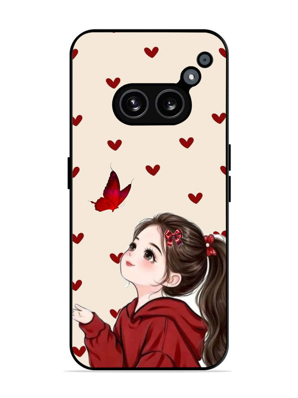 Nothing Phone 2A 5G Beautiful girl with red butterfly