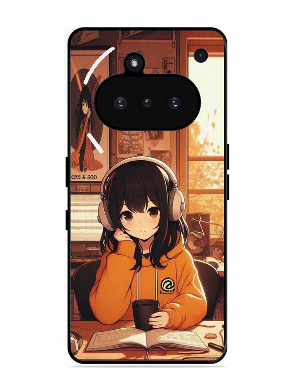 Nothing Phone 3A Cute Girl listening Music