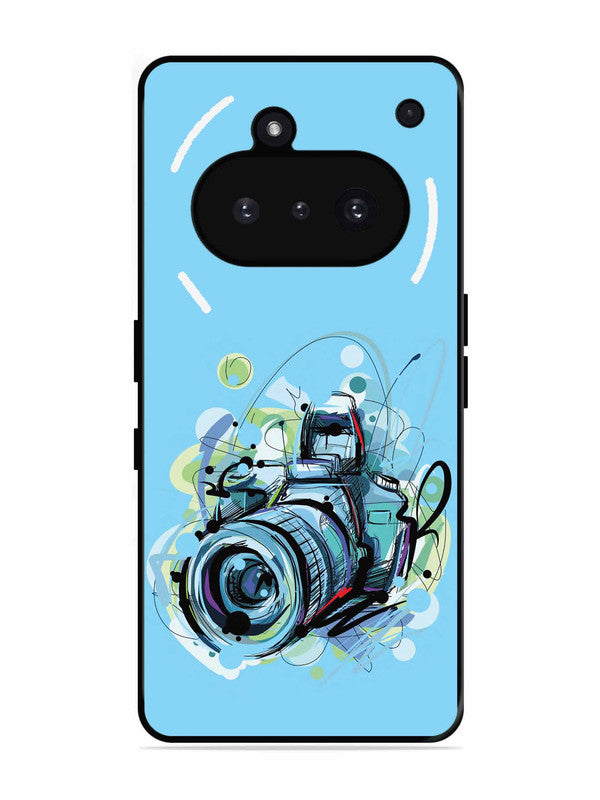 Nothing Phone 3A Camera Blue Background