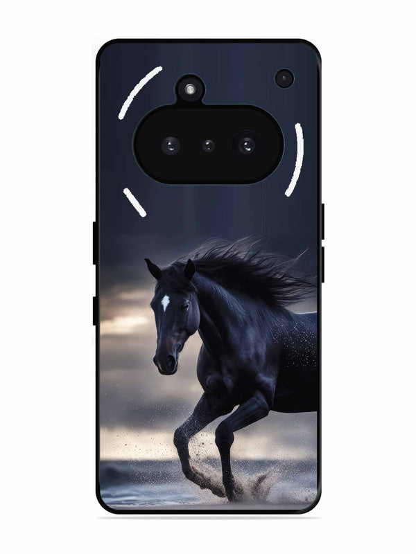 Nothing Phone 3A black-horse-animal