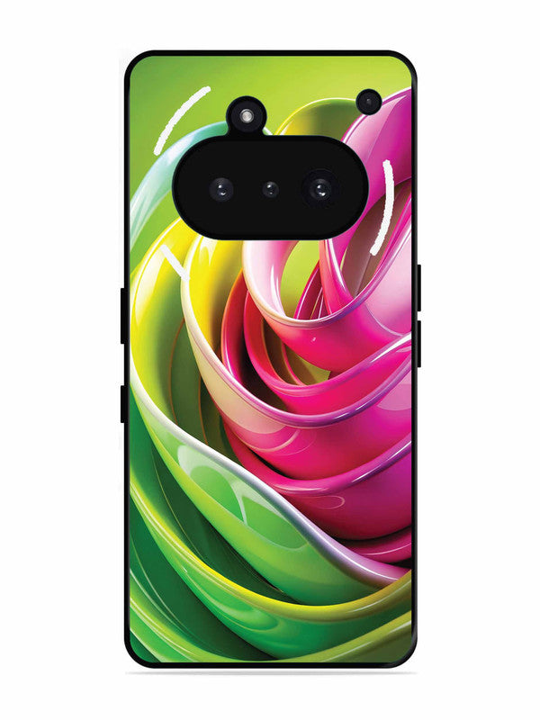 Nothing Phone 3A Vibrant Swirl Glossy Ribbon Art