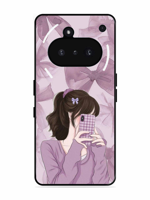 Nothing Phone 3A Pinky Girl taking selfie
