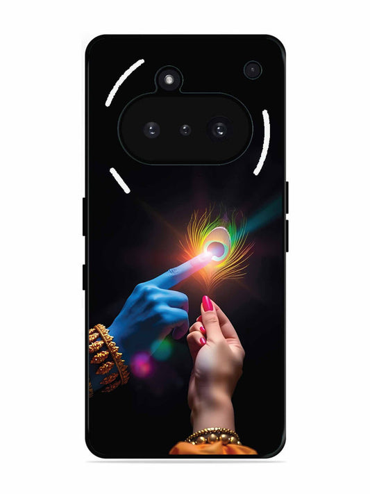 Nothing Phone 3A Radha Krishna touching feather