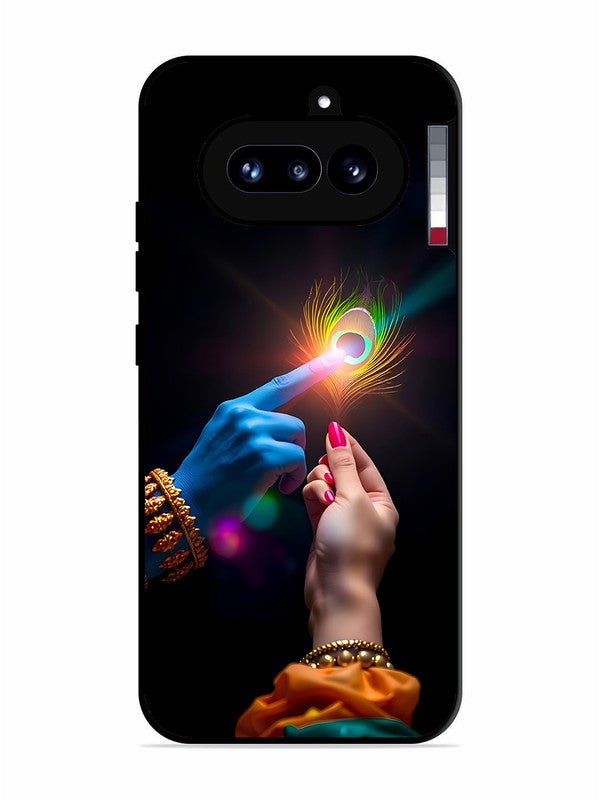 Nothing Phone 4A | 2D Metal | Radha Krishna touching feather | NO-P4A-454