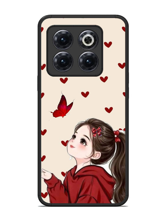 OnePlus 10T Beautiful girl with red butterfly