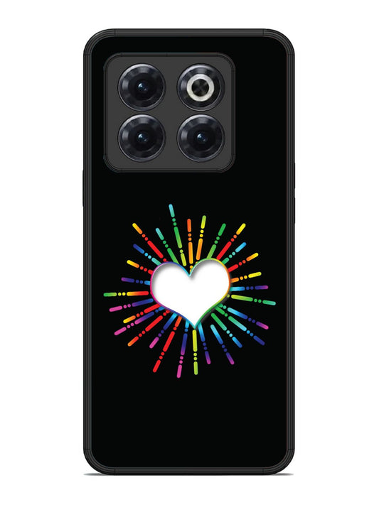 OnePlus 10T Colourful Heart on Black