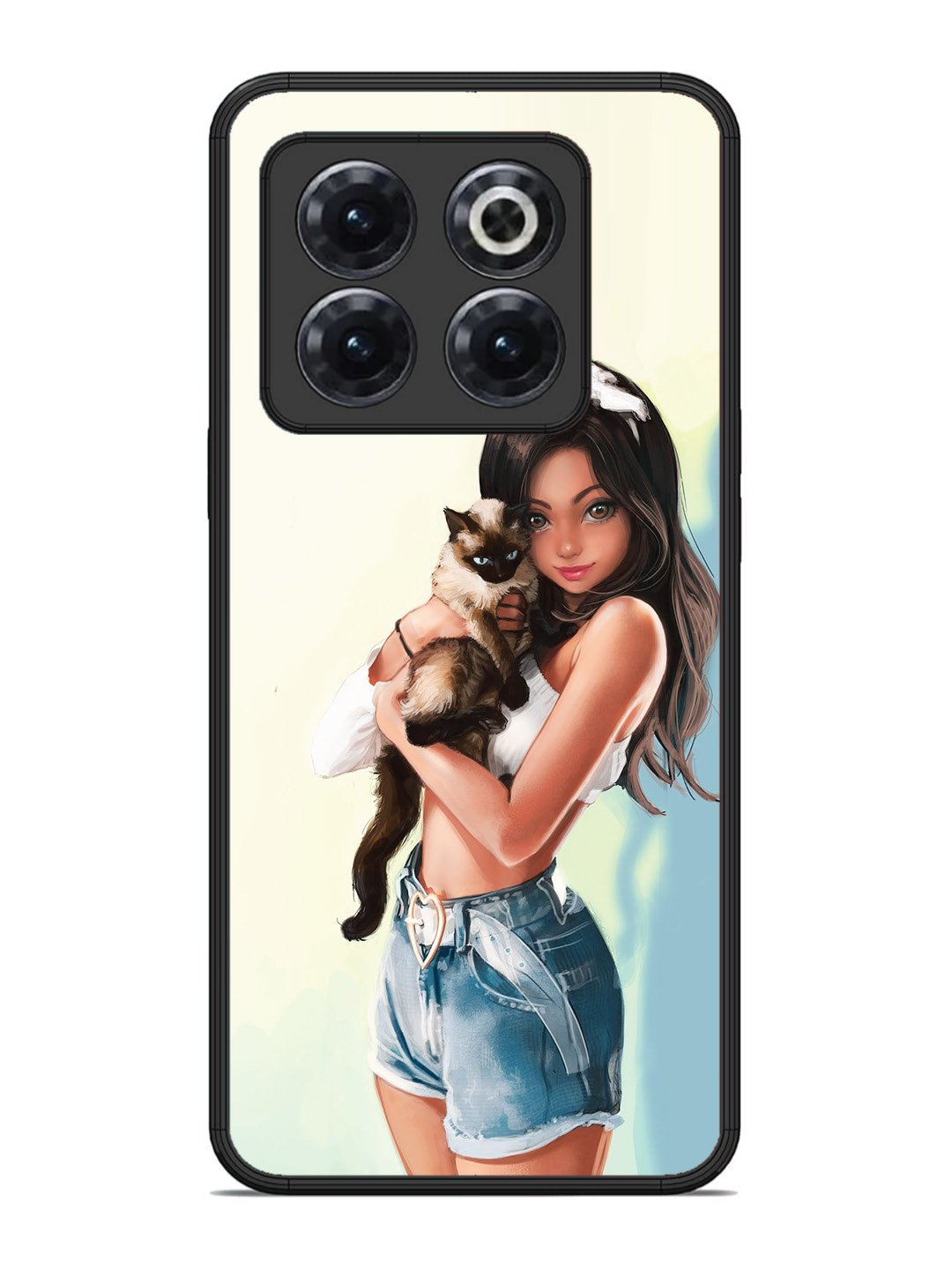 OnePlus 10T Cute Girl with Cat