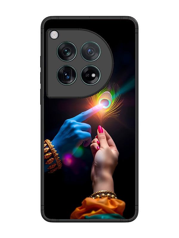 OnePlus 12 | 2D Metal | Radha Krishna touching feather | ON-12-454