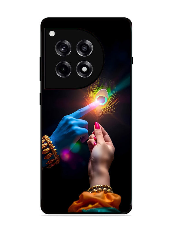 OnePlus 12R | 2D Metal | Radha Krishna touching feather | ON-12R-454