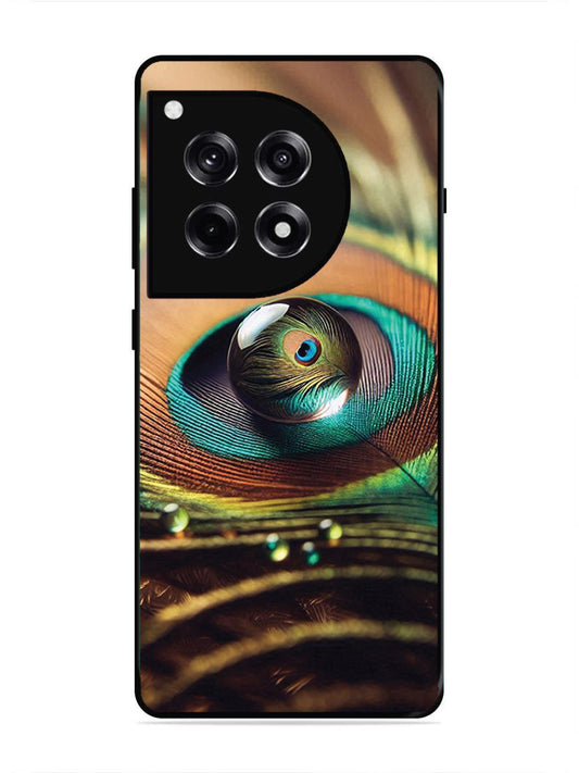 OnePlus 12R Water Drop On Peacock Feather