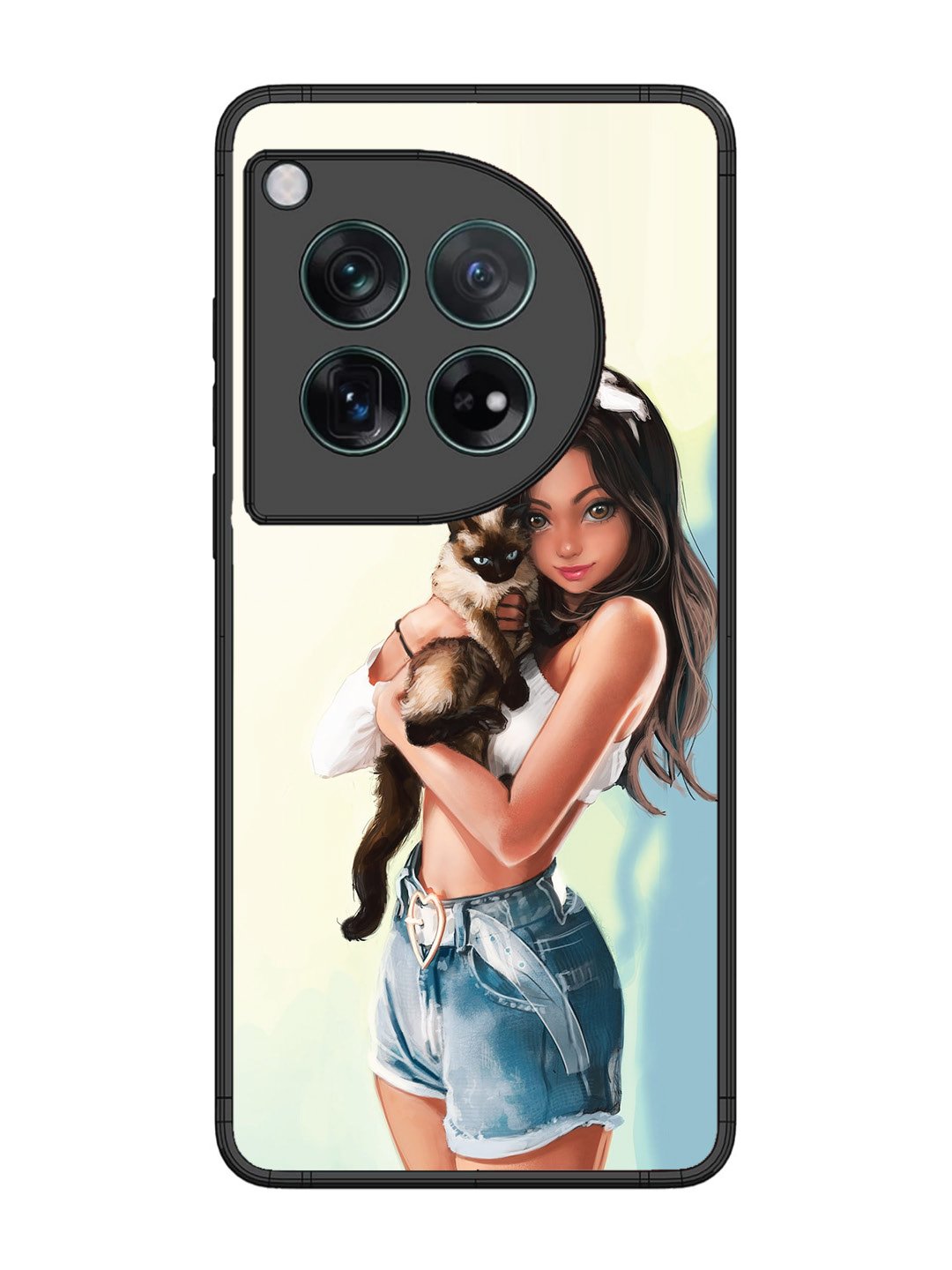 OnePlus 12 Cute Girl with Cat