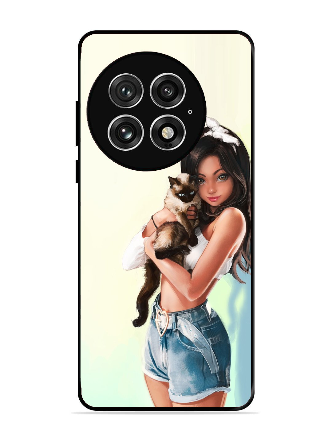 OnePlus 13 Cute Girl with Cat