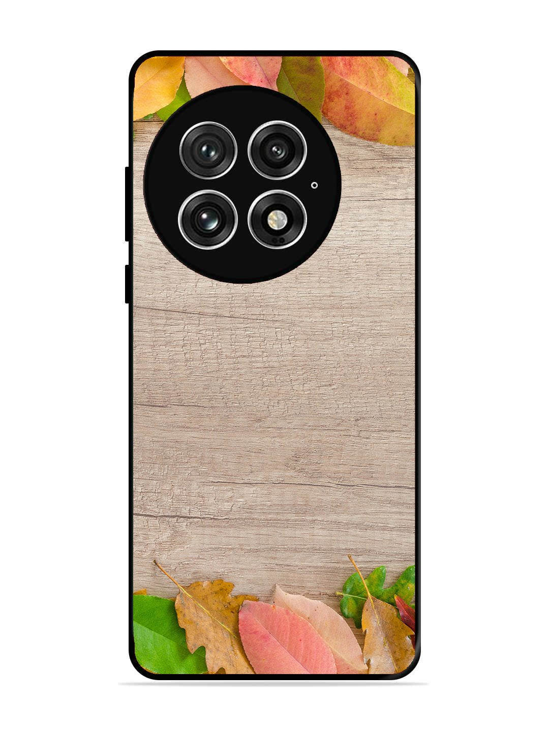 OnePlus 13 Autumn Leafs On Wooden Table