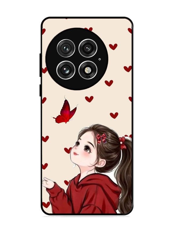 OnePlus 13 Beautiful girl with red butterfly